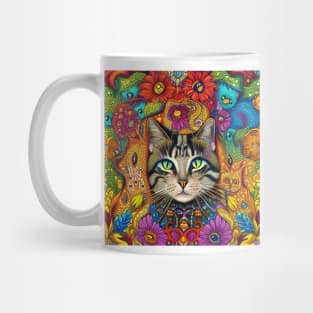 Colourful cat Mug